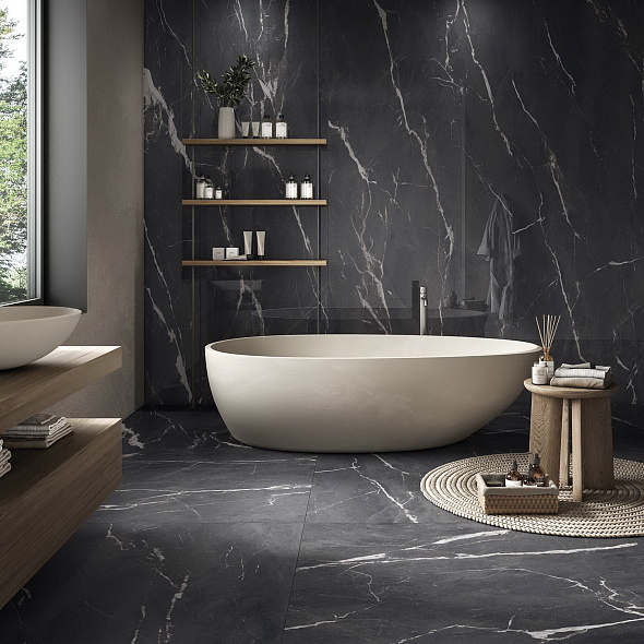 Керамогранит Imola The room 60х120 N, Montecarlo Black, 6,5 мм