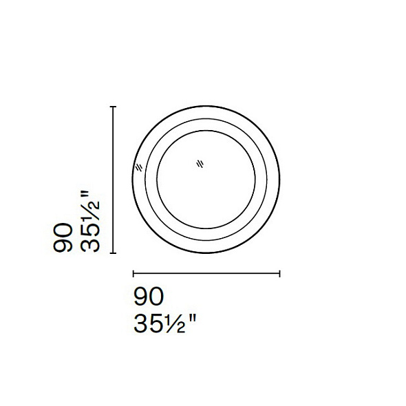 Зеркало Calligaris Surface 90х90, Bronze