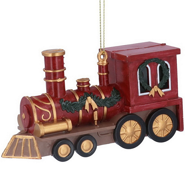 Елочная игрушка "Поезд" 6х12 см
