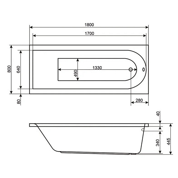Ванна акриловая Excellent Aurum 180x80, с ножками