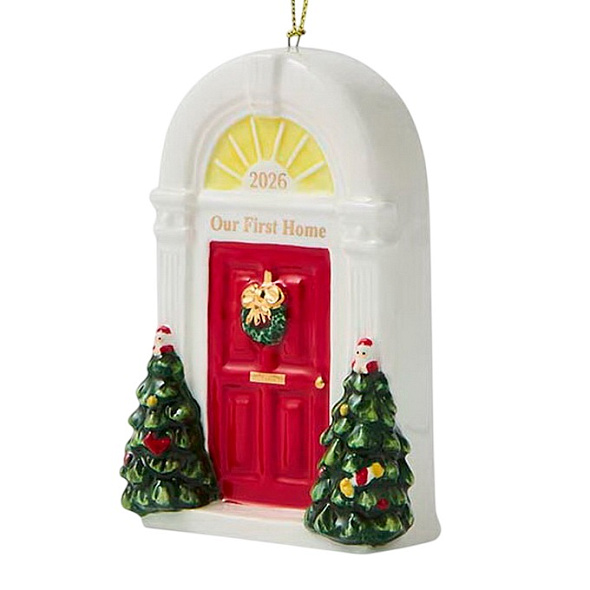 Елочная игрушка Spode Christmas Tree "Наш первый дом" 10х3 см