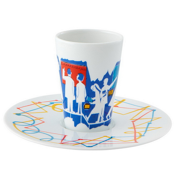 Чашка кофейная с блюдцем by João Fazenda e Mário de Carvalho 102 мл