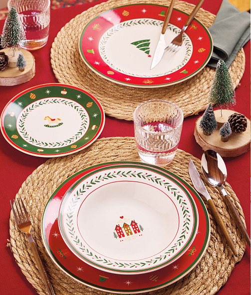 Набор посуды на 6 персон Christmas Toy, 18 предметов