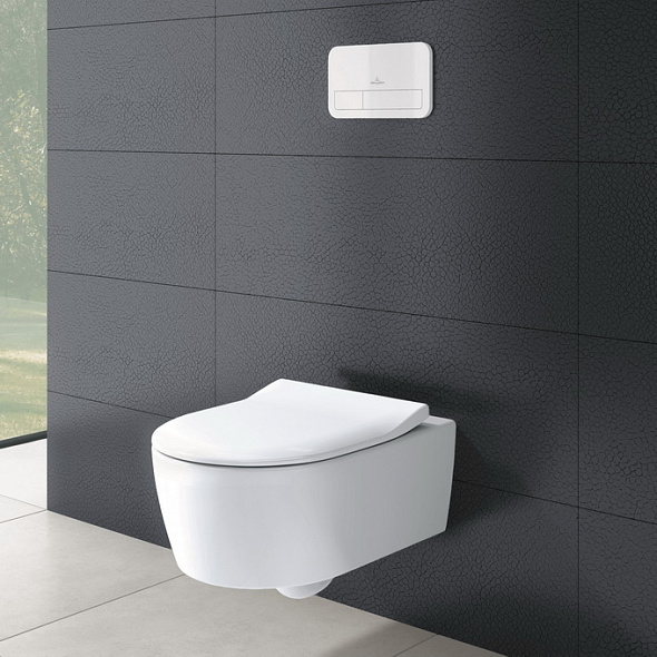 Унитаз подвесной Villeroy & Boch Avento 53х37 5656RS01, с сиденьем