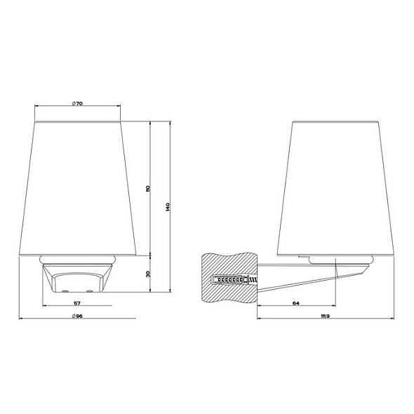 Стаканчик Gessi Cono 45407.299, черный