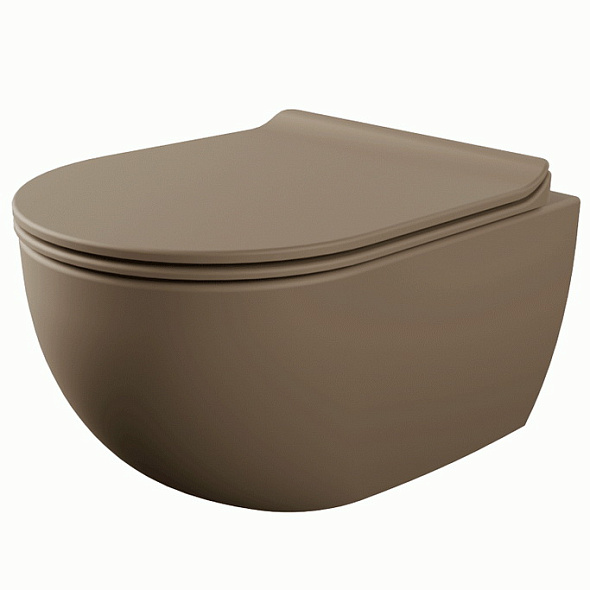 Унитаз подвесной Flaminia App 48х36 AP119GFAN, compact, GoClean, с сиденьем, Fango