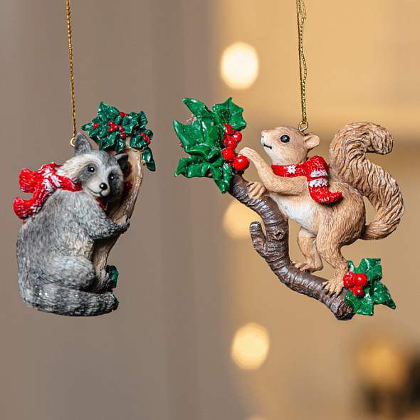 Игрушка на елку "Енот" 12 см