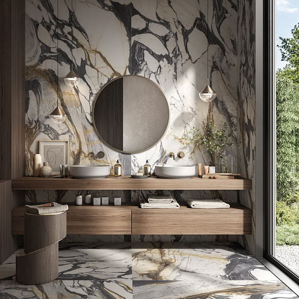 Керамогранит Imola The room 120х278 LPM, Calacatta Picasso, 6,5 мм