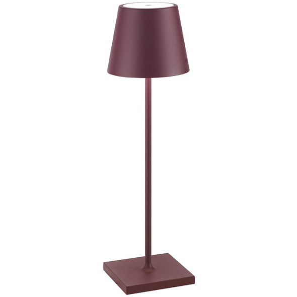 Лампа настольная Zafferano Poldina Pro 38 см, цвет бургундия