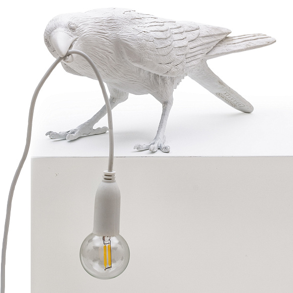 Лампа настольная Seletti Bird Lamp Playing 33,5x10,5 см, белая