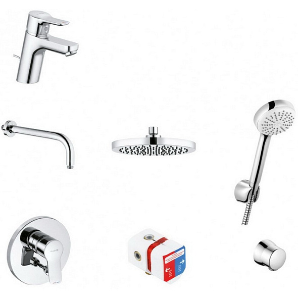 Набор смесителей 7в1 Kludi Pure&Easy 376300565, хром