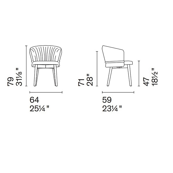 Стул Calligaris Vanilla CS2238, Hemp
