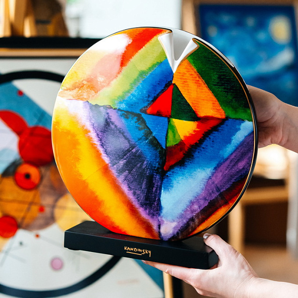 Ваза круглая "Цветной эскиз" 33,5 см