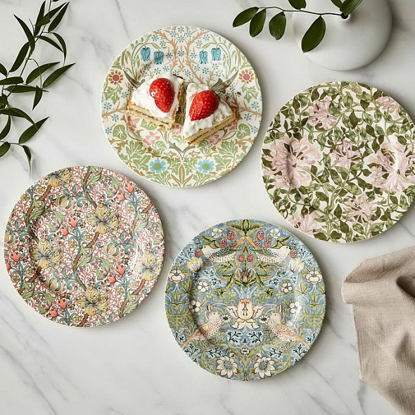 Набор тарелок салатных Morris & Co 20 см, 4 шт