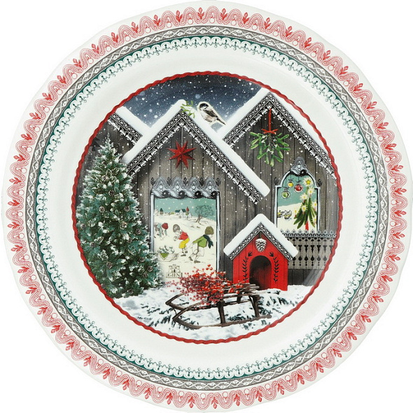 Тарелка салатная Chalet Christmas 22,4 см