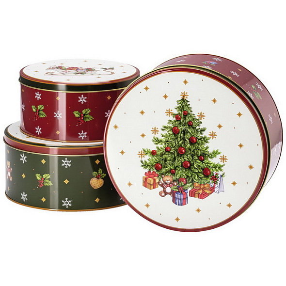 Набор емкостей для печенья Happy Wintertime, 3 шт