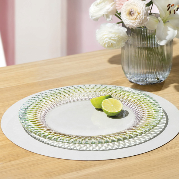 Тарелка сервировочная Boston 32 см, жемчужная