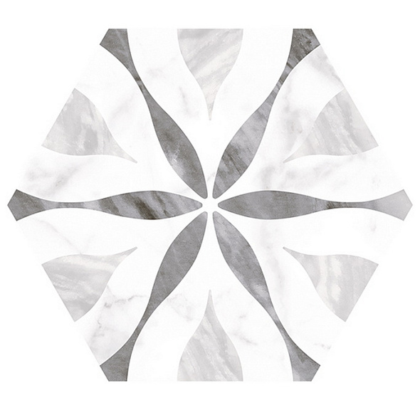 Керамогранит Equipe Bardiglio 17,5х20, Hexagon Flower, 8 мм