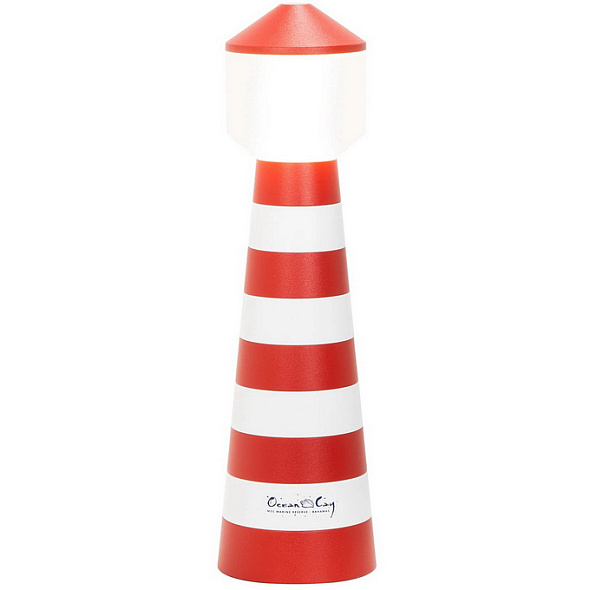Лампа настольная Zafferano Ocean Cay 28,4 см, красно-белая