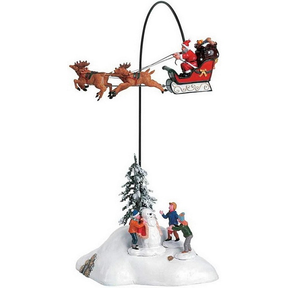 Фигурка музыкальная "Санта-Клаус приезжает в город" 25х16,2х32 см