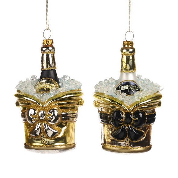 Елочная игрушка "Игристое" 13 см, в ассортименте