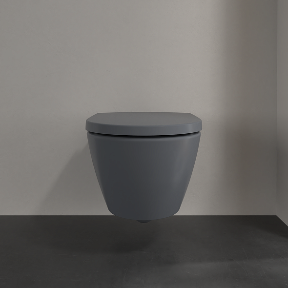 Унитаз подвесной Villeroy & Boch Subway 2.0 56х37 CeramicPlus, с сиденьем, графит