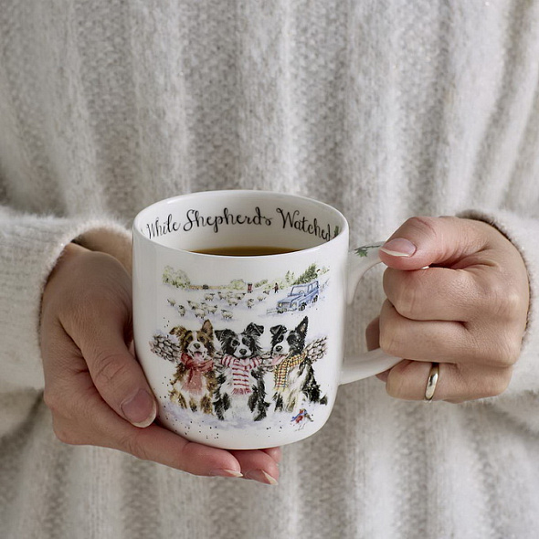 Кружка Wrendale Designs Christmas "While Shepherds Watch" 310 мл