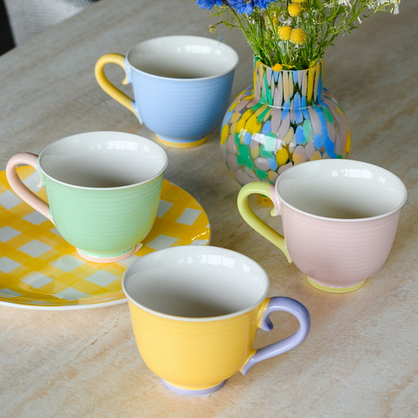 Чашка для завтрака New Milk Colorblock 500 мл, желтая