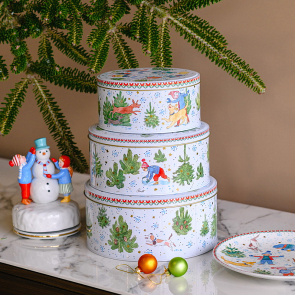 Набор емкостей для выпечки Christmas games, 3 шт