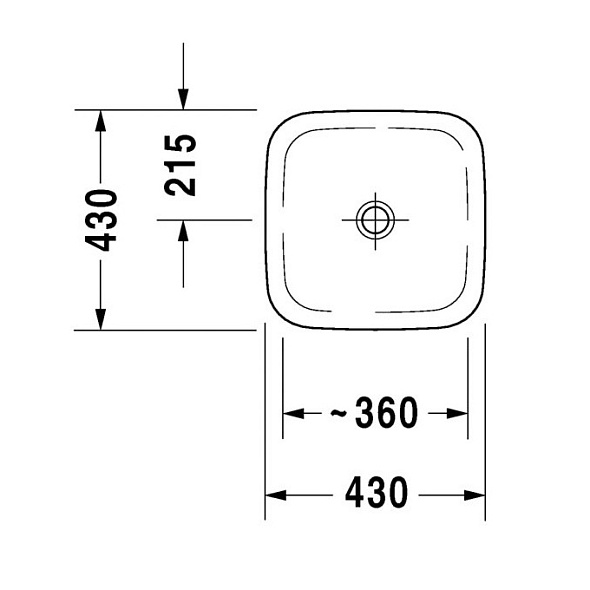 Раковина встраиваемая Duravit DuraStyle 43х43 0372430000