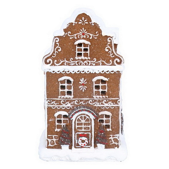 Фигурка "Пряничный таунхаус" с подсветкой 21х12х10 см