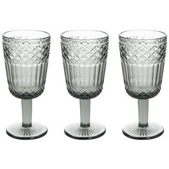 Набор бокалов Glass Claire 270 мл, 3 шт, серый