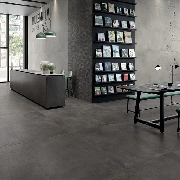 Керамогранит Italon Millennium 80х80 Naturale, Black, 9 мм