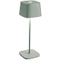 Лампа настольная Zafferano Ofelia Pro 29 см, серо-зеленая