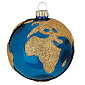 Елочная игрушка "Глобус" 8 см, цвет синий