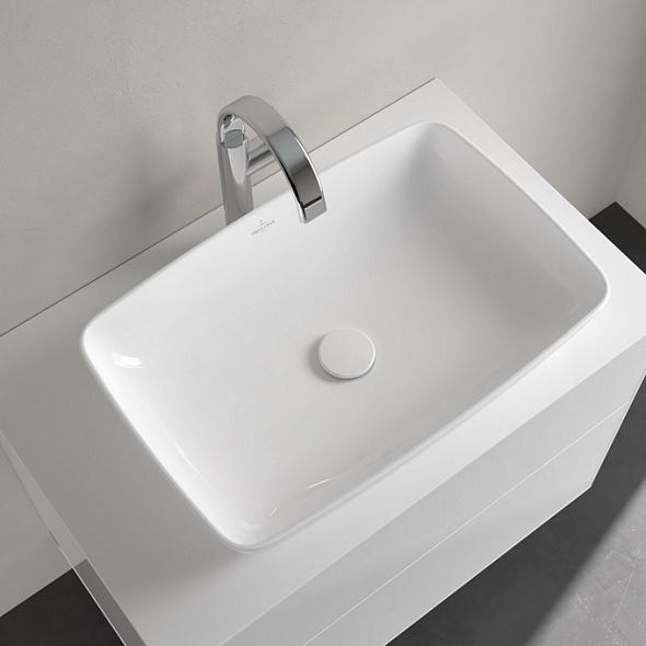 Раковина накладная Villeroy & Boch Artis 58х38, CeramicPlus, 417258R1, из TitanCeram