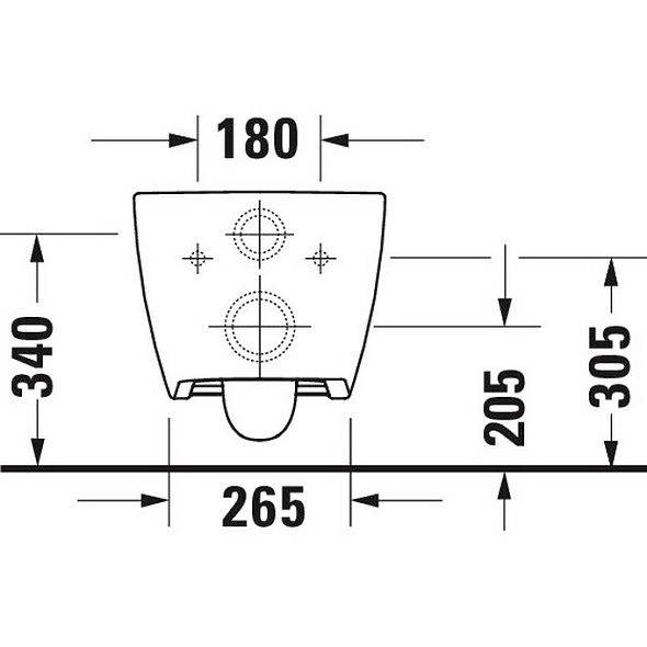 Унитаз подвесной Duravit Viu 57х37, WonderGliss, 25110900001, с сиденьем