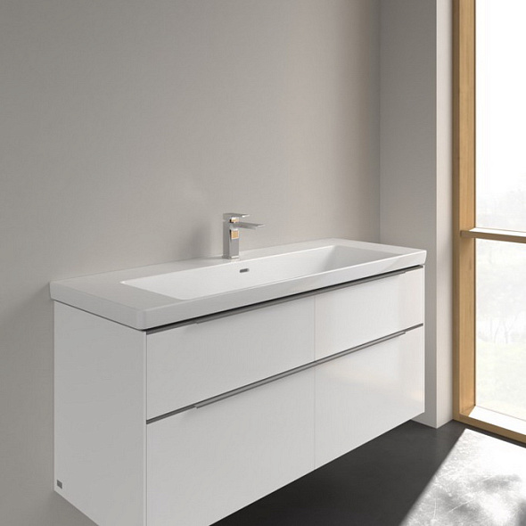 Раковина Villeroy & Boch Subway 3.0 130х47, CeramicPlus, TitanCeram, с переливом
