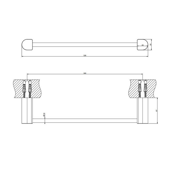 Полотенцедержатель Gessi Rilievo 59397.031, 30 см, хром