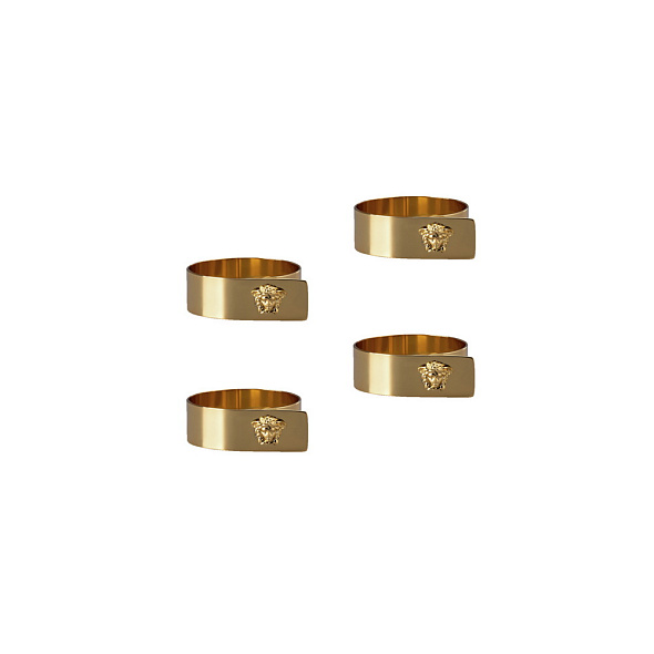 Набор колец для салфеток Versace Medusa Gold, 4 шт