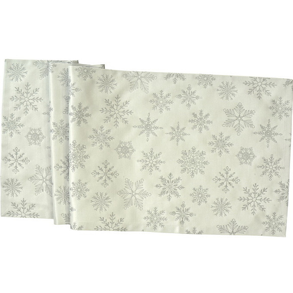 Скатерть-дорожка Cristallo Luce 50х140 см, цвет серебро