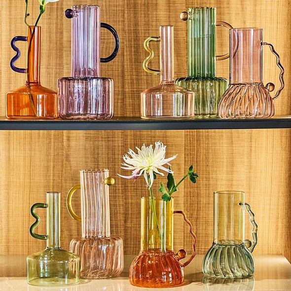 Ваза Glass Design Art 19 см, сиреневая