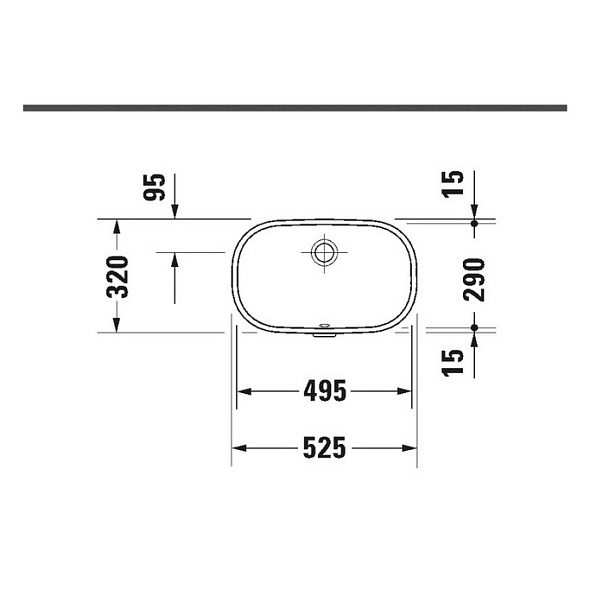 Раковина Duravit D-Code 50х29 0338490000, встраиваемая, белая