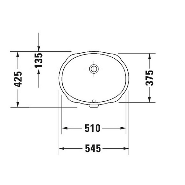 Раковина Duravit Santosa 38х51 0466510000 ,встраиваемая, белая