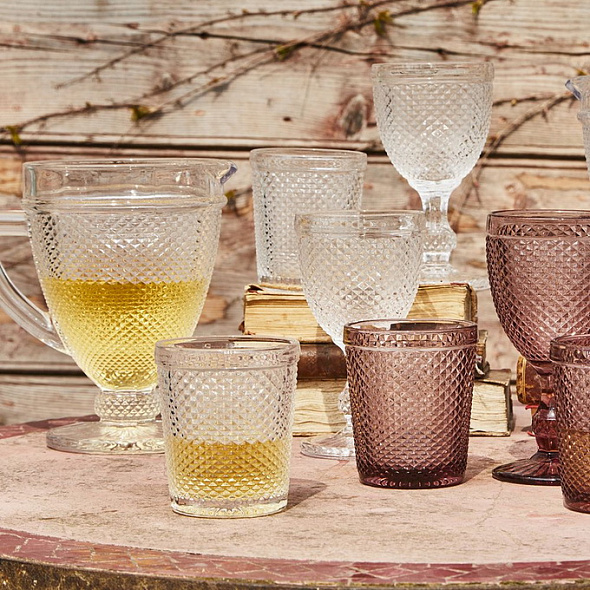 Набор стаканов Glass Diamante 300 мл, 3 шт, розовый