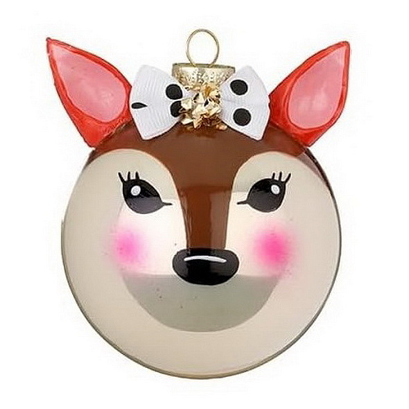 Елочный шар "Косуля" 8 см