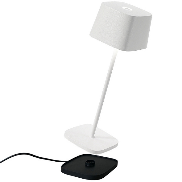 Лампа настольная Zafferano Ofelia Pro 29 см, белая