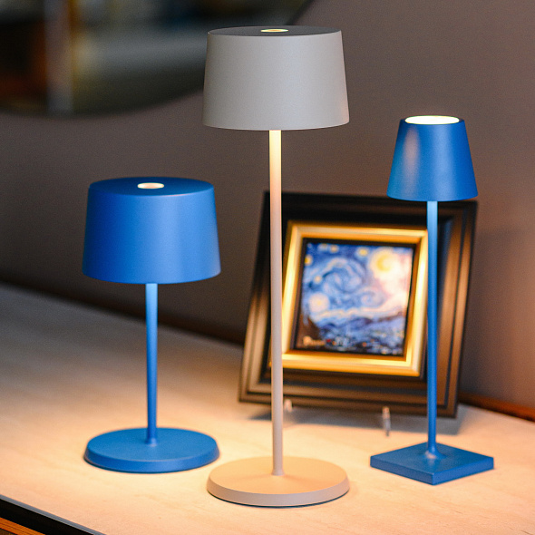 Лампа настольная Zafferano Olivia Pro Mini 22 см, кобальтовая