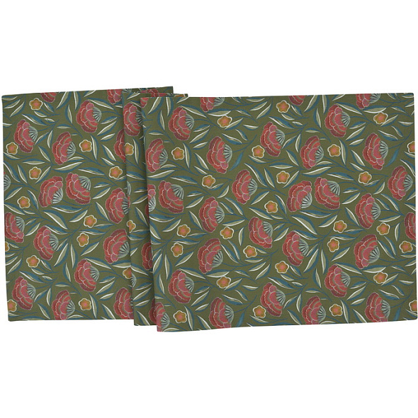 Скатерть-дорожка Isadora 50х140 см, цвет оливка