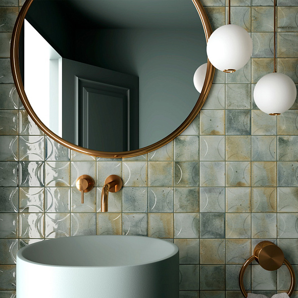 Плитка керамическая Equipe Hanoi 10х10, Celadon, 8 мм